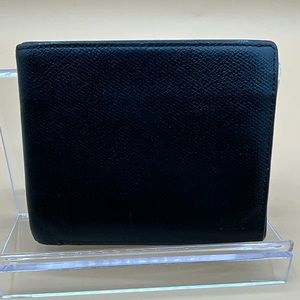 A Daks London Bifold Wallet Men'S Black Compact Leather